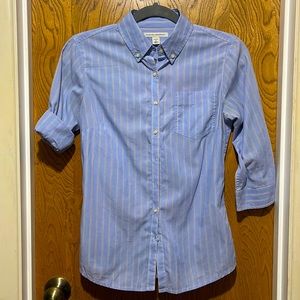 Button down blue stripped Banana Republic blouse